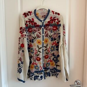 Johnny Was Edie Floral Button Down